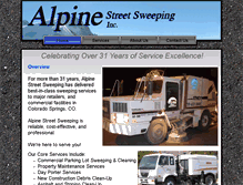 Tablet Screenshot of alpinestreetsweeping.com